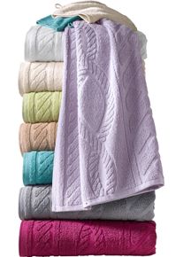 wäschepur unisex Handdoek in malve ,maat 16x22 cm - 2 washandjes, Witt, 100% Katoen