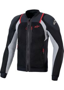 Alpinestars Troop-Air Pro, giacca in tessuto , colore: Nero/Grigio Chiaro/Rosso Chiaro , dimensione: XL