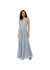 Apart Fashion, Damen, Kleider, Formelles Abendkleid mit V-Ausschnitt, Kante und Schlitze, Blau, (38)