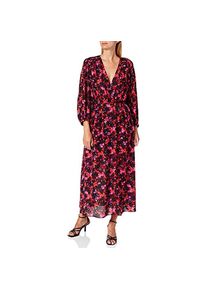 Replay, Damen, Kleider, All over bedruckte Viskose Chiffon mit leichtem Tragegefühl und prächtigem Muster, Mehrfarbig, (XL)