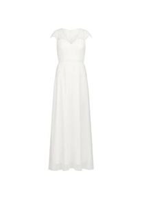 Apart Fashion, Damen, Kleider, Lange Brautkleid aus Spitze und Chiffon, Weiss, (40)