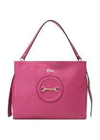 Caneva, Tasche, Elegante Lederhandtasche, abnehmbarer Griff, goldfarbene Details, Baumwollfutter, Pink