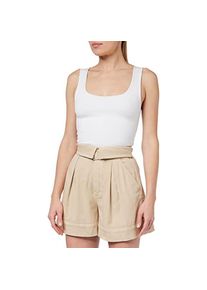 Pinko, Damen, Shorts, Judo Shorts Gabardina zachte Damesshorts Love Birds, Beige, (46)