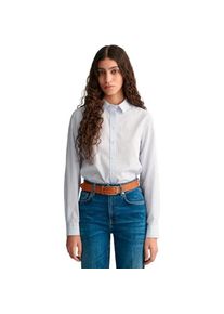 Gant, Blusen, Damenbluse mit Streifen, spitzen Kragen und Logo-Stickerei, (40)