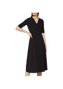 People Tree, Damen, Kleider, Mishka Wickelkleid Casual, Nachhaltig, Fairtrade, Vegan, Bio, Schwarz, (36)