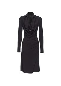 Pinko, Kleider, Adone Interlock-Jerseykleid, Schwarz, (L)