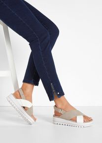 Jana Komfort-Plateau-Sandalen in bequemer Weite, braun, Größe 36, bonprix