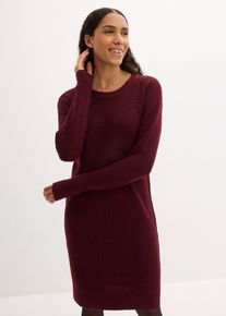 Oversize-Strickkleid aus Rippstrick, rot, Größe 48/50 (XL), mit Baumwolle, bonprix