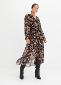 Vokuhila-Kleid, schwarz, Gr&ouml;&szlig;e 50, bonprix