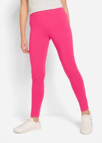 Leggings aus elastischem Baumwoll-Mix (3er Pack), pink, Gr&ouml;&szlig;e 164/170, mit Baumwolle, bonprix