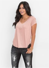 T-Shirt aus softer Viskose, rosa, Gr&ouml;&szlig;e 32/34 (XS), Viskose, bonprix