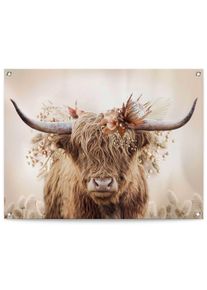 Reinders! Poster Highlander in bloemen Outdoor voor tuin of balkon bloemen beige