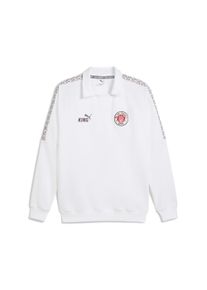 Puma M&auml;n Sport sweatshirt 'FCSP KING Drill' brun / r&ouml;d / vit Storlek XL