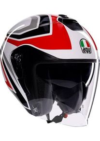 AGV Irides Tolosa, open face helmet , color: Black/Light Grey/Red , size: S
