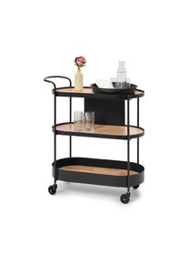 Tchibo - Wózek kuchenny z tacą - kolor: brązowy/czarny