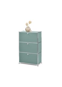 Tchibo - Metalowa komoda „Cn3” z 3 klapami - kolor: zielony