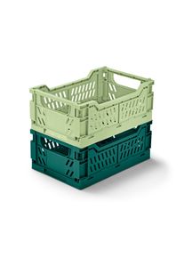 Tchibo - Składane skrzynki do przechowywania - kolor: zielony