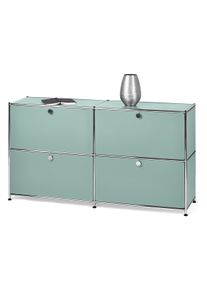 Tchibo - Metalowa szafka typu sideboard „Cn3” z 4 klapami - kolor: zielony