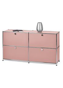 Tchibo - Metalowa szafka typu sideboard „Cn3” z 4 klapami - kolor: różowy