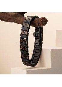 Holzkern Bracciale Uomo Baritone, Acciaio Inox Nero, Impermeabile, Regalo Perfetto