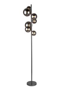 WOFI VILLA Staande lamp Chroom, Zwart, 7-lichts