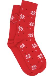 wäschepur Damen Socken im Weihnachtsdessin rot Größe 35-38