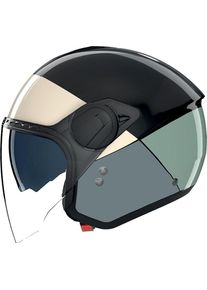 Nolan N20-2 Visor Blocco 354, casco aperto , colore: Nero/Beige/Verde/Grigio Scuro , dimensione: S