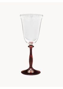 Anna + Nina Krystal vinglas I Love You, sæt af 2 Rød, Gennemsigtig Glas, Krystal Ø 9 x H 7 cm, 270 ml