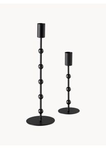 Boltze Candle Holders Kimberly, Set of 2 Black Metal Sæt med forskellige størrelser.