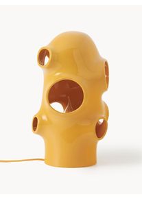 POLSPOTTEN Candeeiro de mesa pequeno artesanal Bulle Amarelo Cerâmica Ø 18 x Alt 32 cm