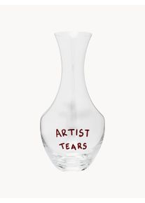 Anna + Nina Ručne maľovaná karafa Artist Tears, 1.5 l Červená, Transparentná Sklo 1,5 l