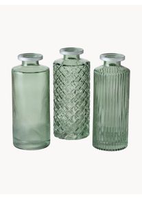 Boltze Komplet wazonów ze szkła Adore, 3 elem. Zielony Szkło Ø 5 x W 13 cm