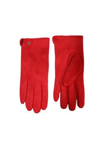 Capelli New York , Strickhandschuhe 1 Paar, mit Ziernaht, Metall-Logo, Feinripp-Strick, elastisch , red