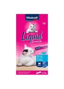 6x15g Friandises liquides Vitakraft, saumon & oméga 3 - Friandises pour chat
