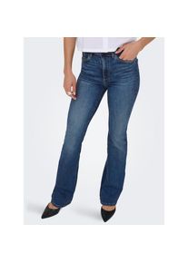 Only , Damen , Bootcut-Jeans »ONLWAUW HW FLARED DNM TAI540« , Dark Blue Denim , Länge 32 , XL (42) -Länge 32 , XL (42) , High Waist Jeans von Only