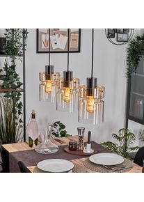 hofstein Hasvik Suspension, Suspension Chrome, Noir, 3 lumi&egrave;res