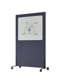 Whiteboard Silva, mobil, Stahl emailliert / PET-Filz, blau SMIT VISUAL