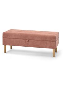 Tchibo - Stauraum-Polsterbank - 109x43x43cm - braun - Holz / Eichenholz / Polyester