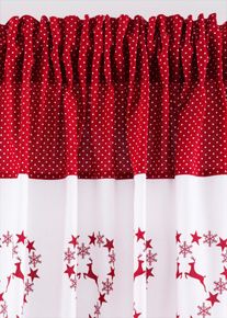 bonprix Zasłona z nadrukiem w serduszka (1 szt.), biały, H &ndash; Wys./B &ndash; Szer.: 145/110 cm