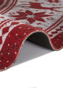 bonprix Alfombra, rojo, Ø 90 cm