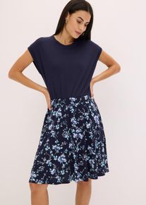 bonprix Jerseykleid aus Viskose-Mix, blau, Viskose