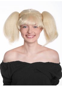maskworld Hellblonde Perücke mit offenen Zöpfen