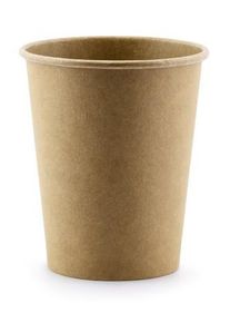 partydeco 6 gobelets en papier Natural Touch 220 ml