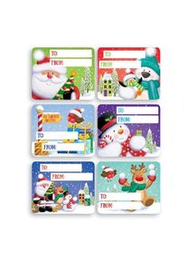 6 Christmas gift stickers