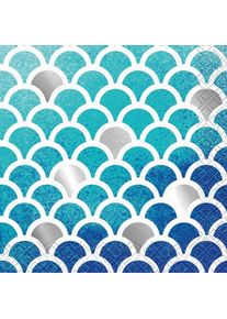 UNIQUE 16 serviettes de table Magical Ocean Party 33cm