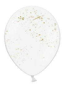 partydeco 6 gold speckled latex balloons 30cm