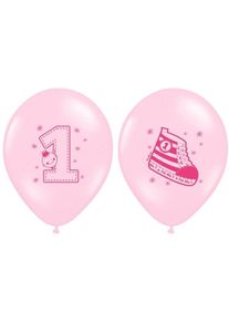 partydeco 6 beaux ballons 1er anniversaire 30cm