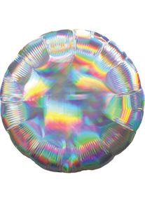 Amscan Ballon aluminium holographique argent 45cm
