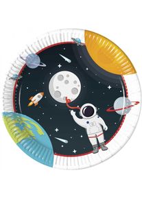 Procos 8 assiettes en papier spatiales Moon Travel 23cm