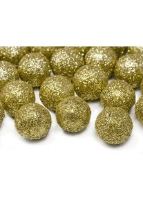 partydeco 25 boules décoratives scintillantes en or